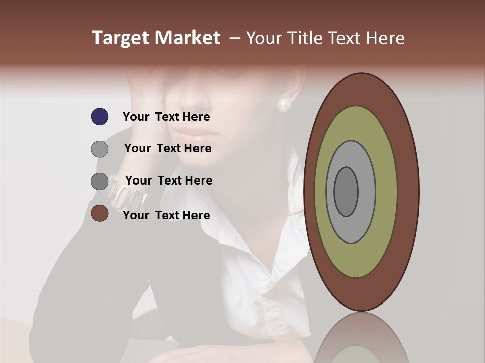 A Woman Sitting At A Desk With Her Hand On Her Head PowerPoint Template