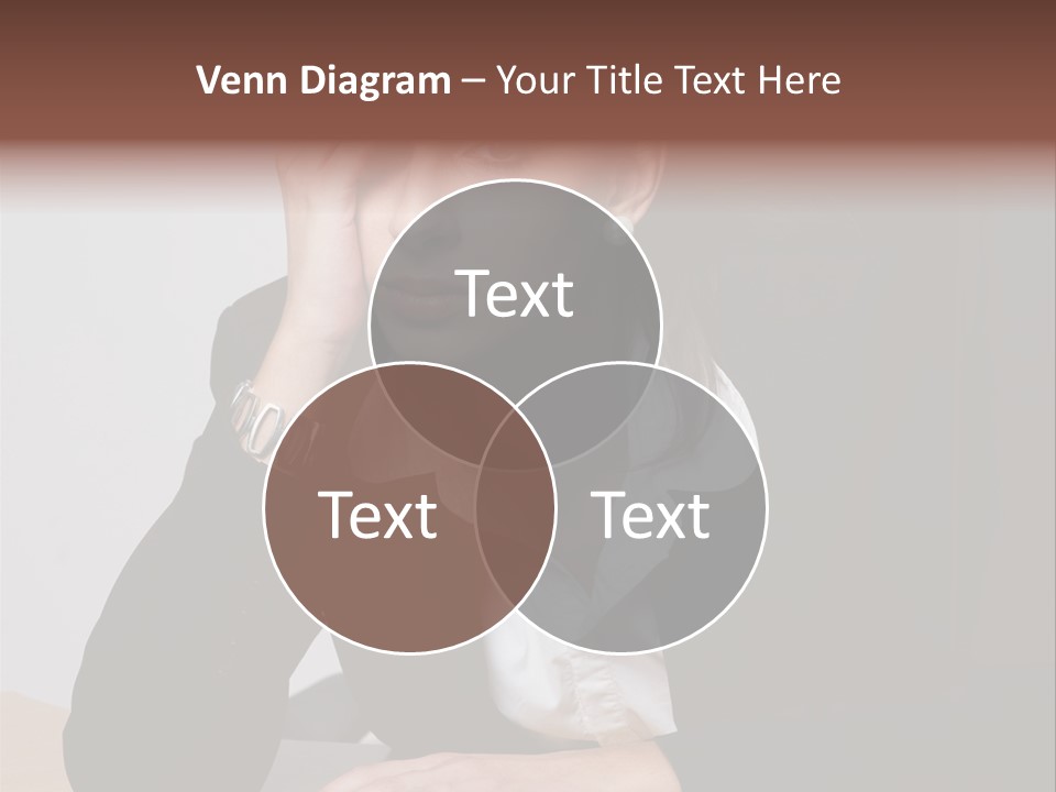 A Woman Sitting At A Desk With Her Hand On Her Head PowerPoint Template