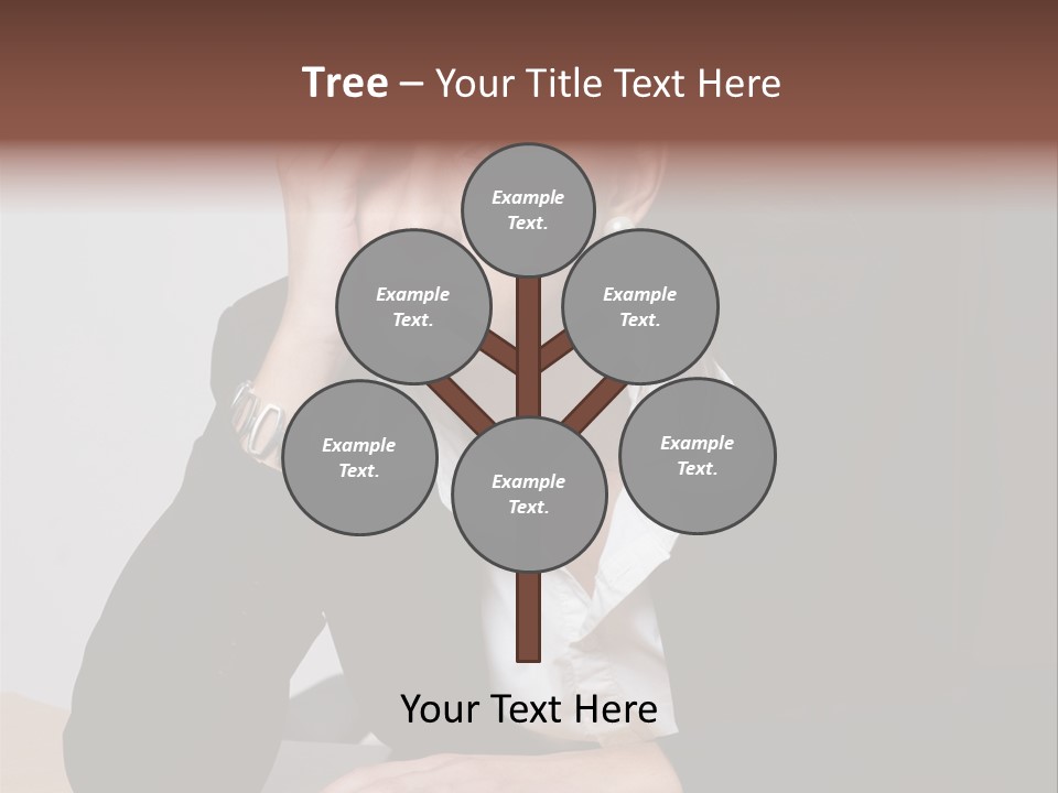 A Woman Sitting At A Desk With Her Hand On Her Head PowerPoint Template