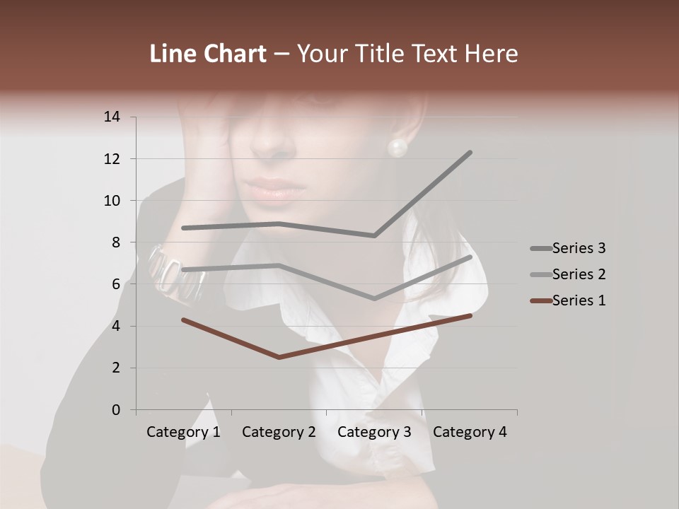 A Woman Sitting At A Desk With Her Hand On Her Head PowerPoint Template