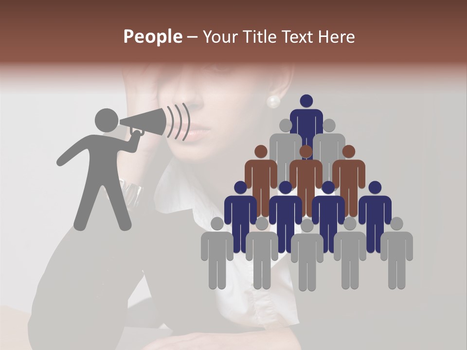 A Woman Sitting At A Desk With Her Hand On Her Head PowerPoint Template