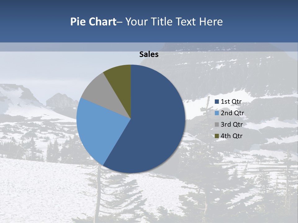 A Snow Covered Mountain With Trees In The Foreground PowerPoint Template