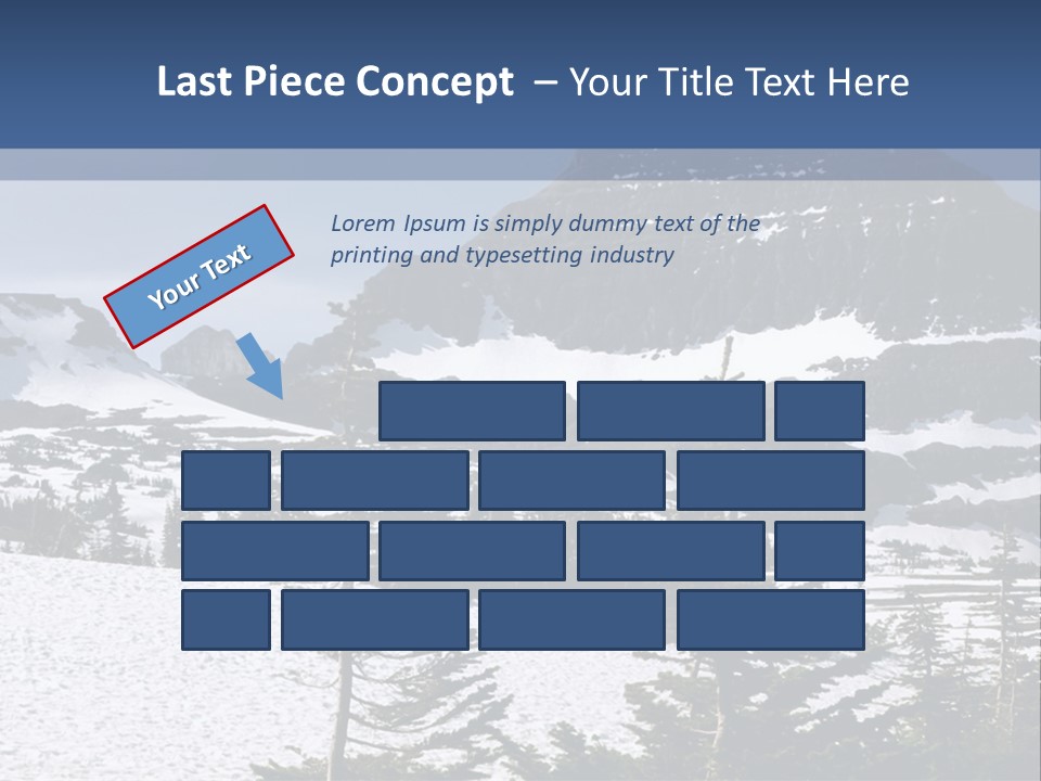 A Snow Covered Mountain With Trees In The Foreground PowerPoint Template