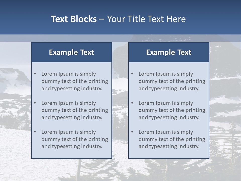 A Snow Covered Mountain With Trees In The Foreground PowerPoint Template