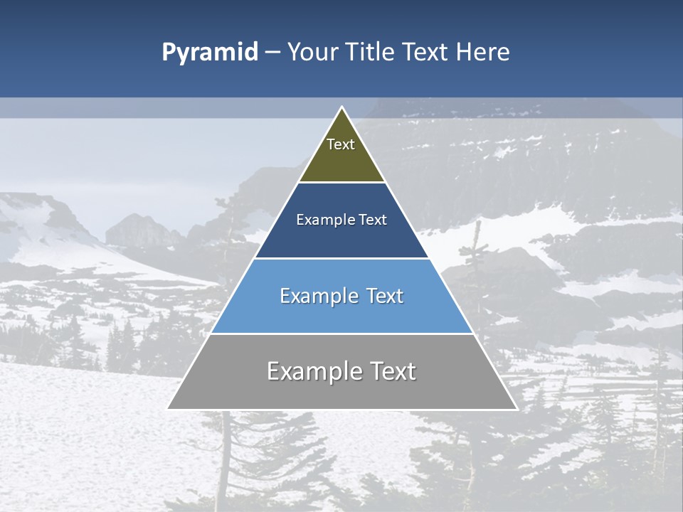 A Snow Covered Mountain With Trees In The Foreground PowerPoint Template