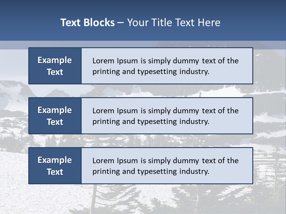 A Snow Covered Mountain With Trees In The Foreground PowerPoint Template