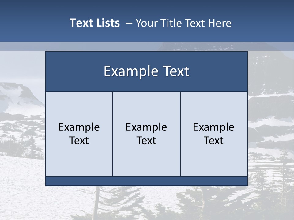 A Snow Covered Mountain With Trees In The Foreground PowerPoint Template