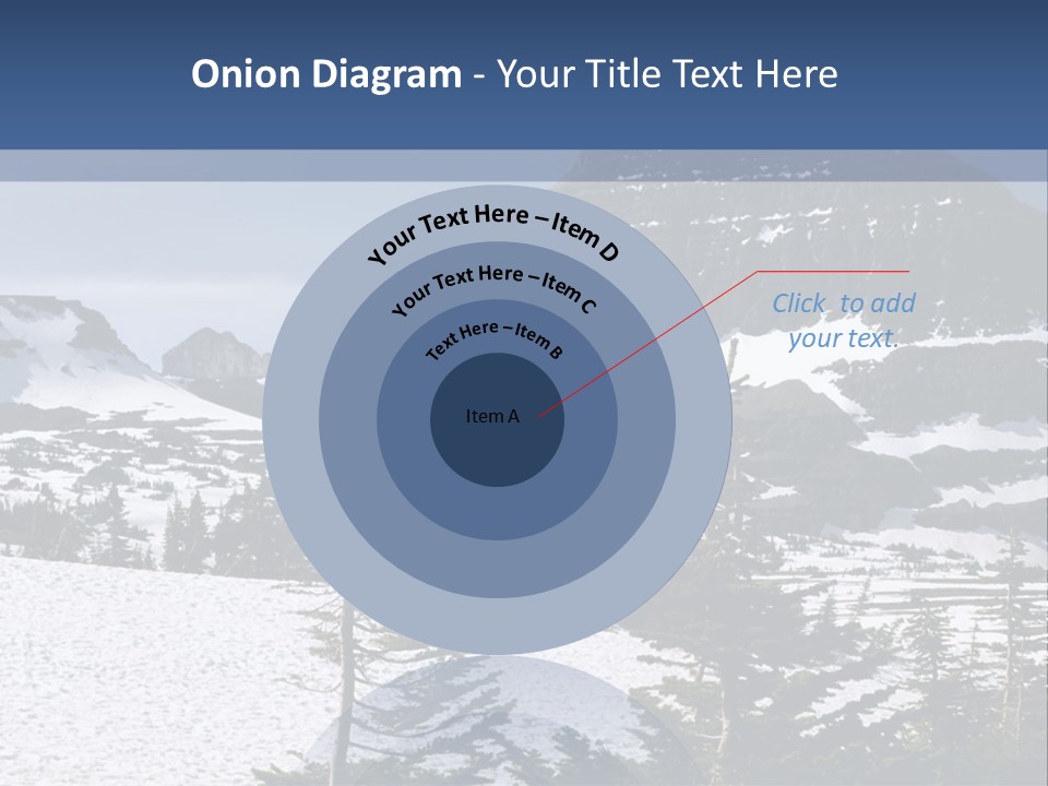 A Snow Covered Mountain With Trees In The Foreground PowerPoint Template
