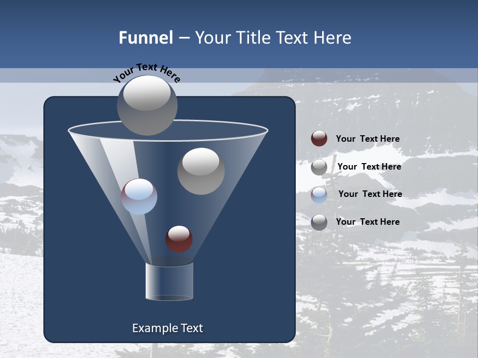 A Snow Covered Mountain With Trees In The Foreground PowerPoint Template