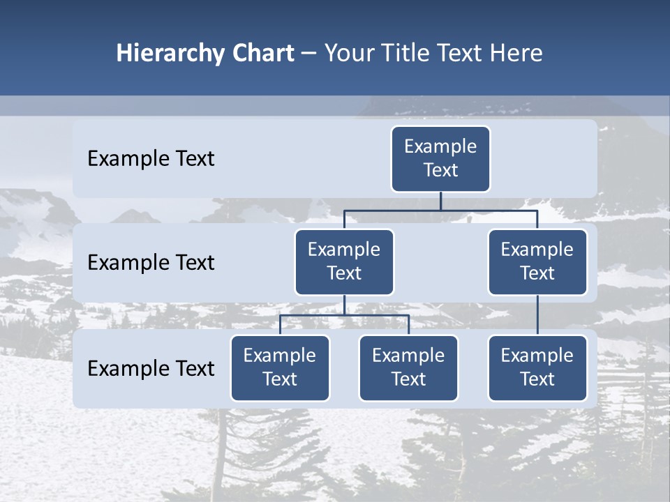 A Snow Covered Mountain With Trees In The Foreground PowerPoint Template