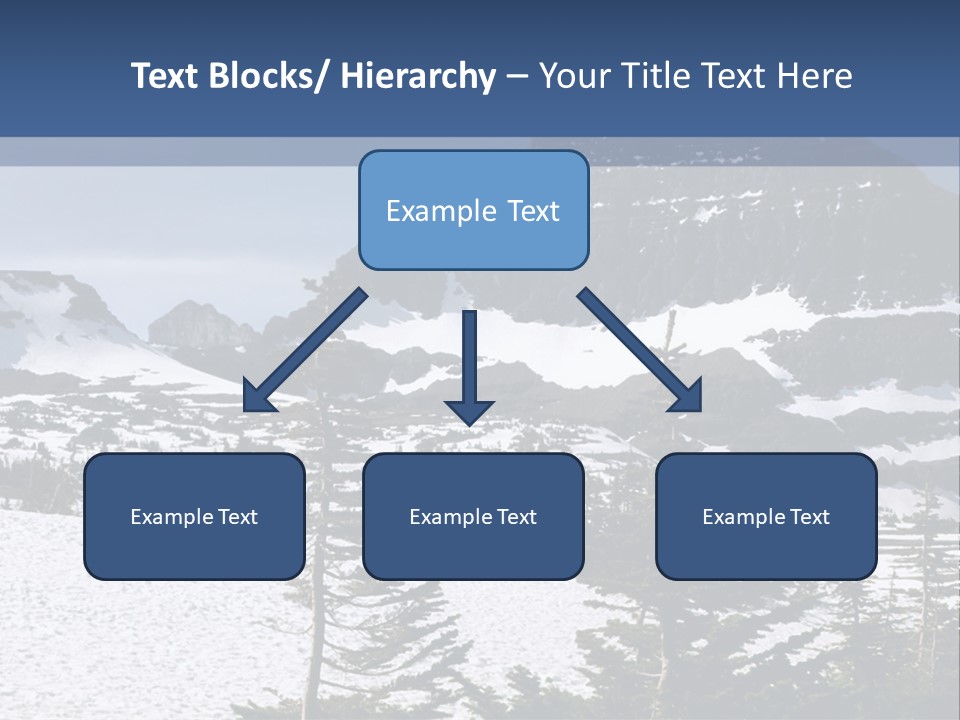 A Snow Covered Mountain With Trees In The Foreground PowerPoint Template