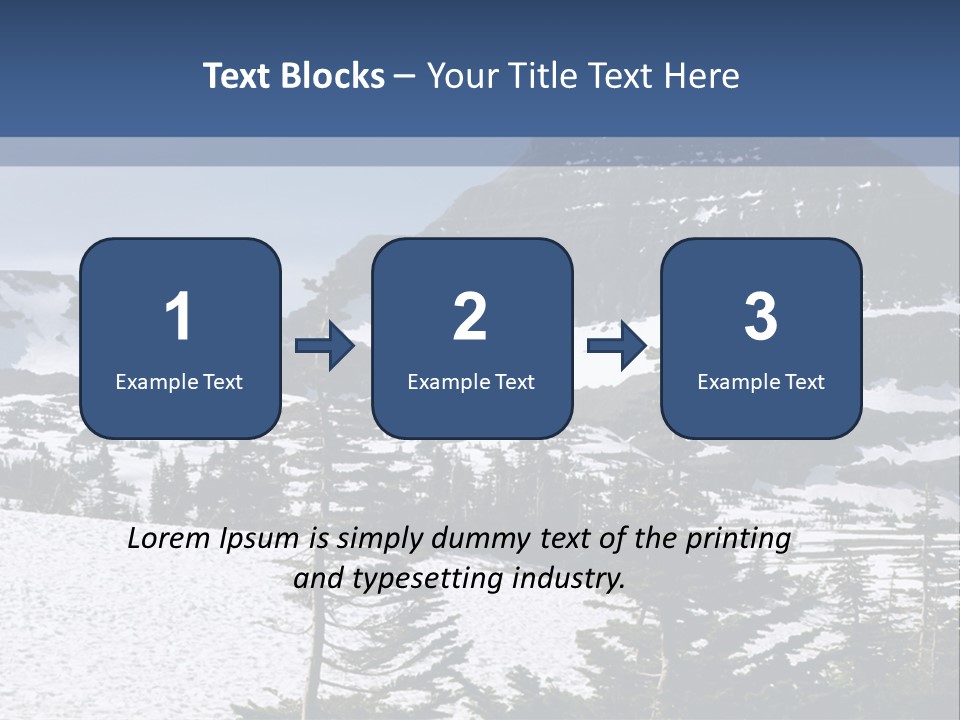 A Snow Covered Mountain With Trees In The Foreground PowerPoint Template