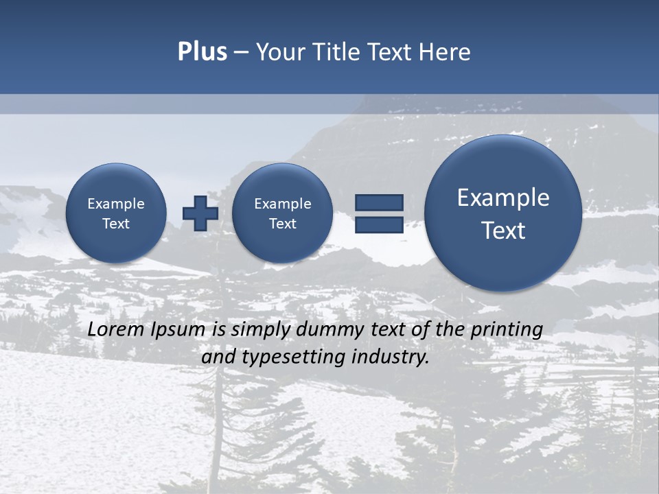 A Snow Covered Mountain With Trees In The Foreground PowerPoint Template