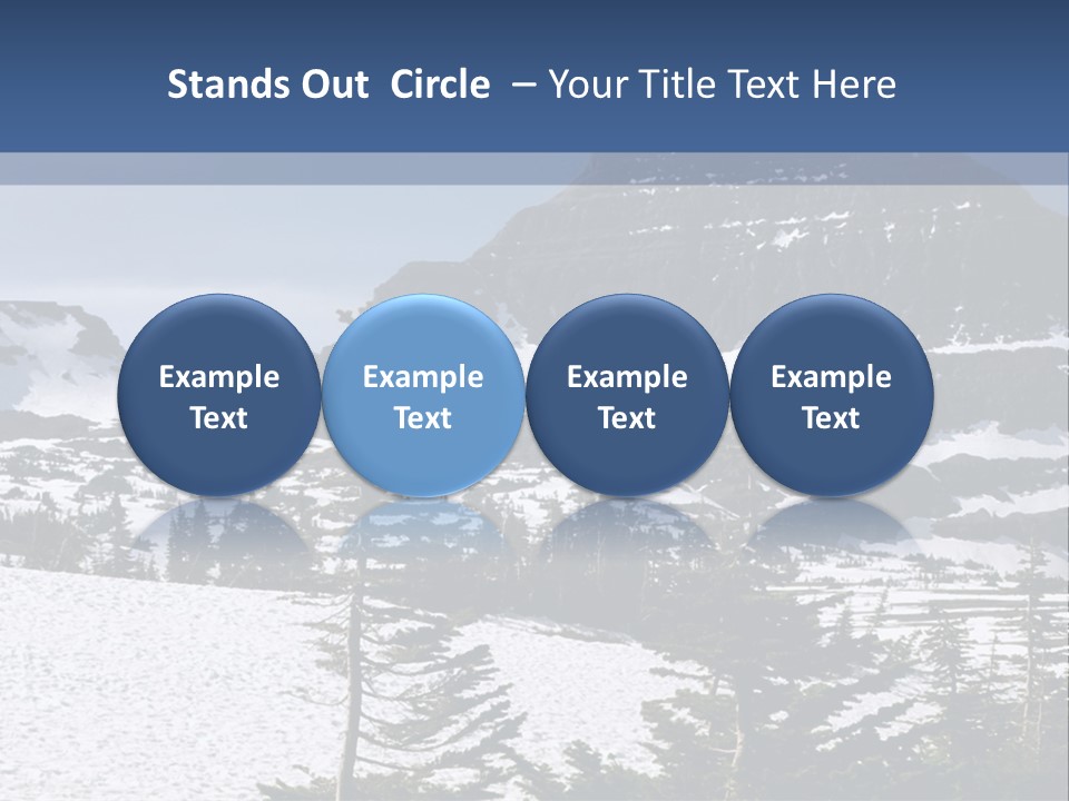 A Snow Covered Mountain With Trees In The Foreground PowerPoint Template