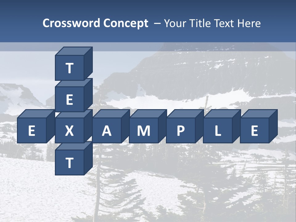 A Snow Covered Mountain With Trees In The Foreground PowerPoint Template