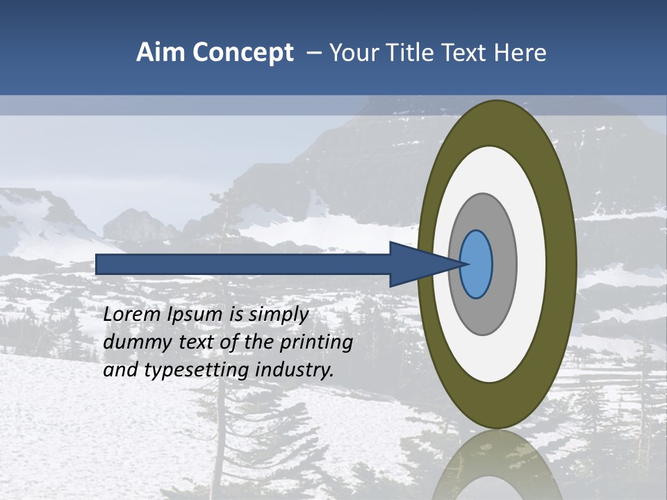 A Snow Covered Mountain With Trees In The Foreground PowerPoint Template