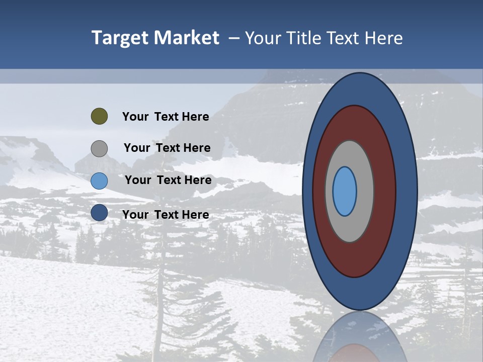 A Snow Covered Mountain With Trees In The Foreground PowerPoint Template