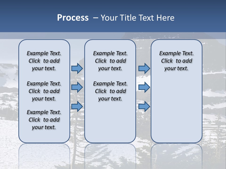 A Snow Covered Mountain With Trees In The Foreground PowerPoint Template