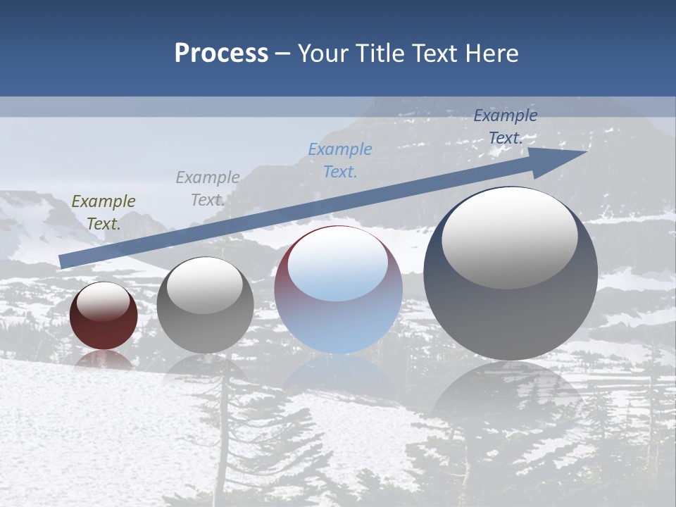 A Snow Covered Mountain With Trees In The Foreground PowerPoint Template