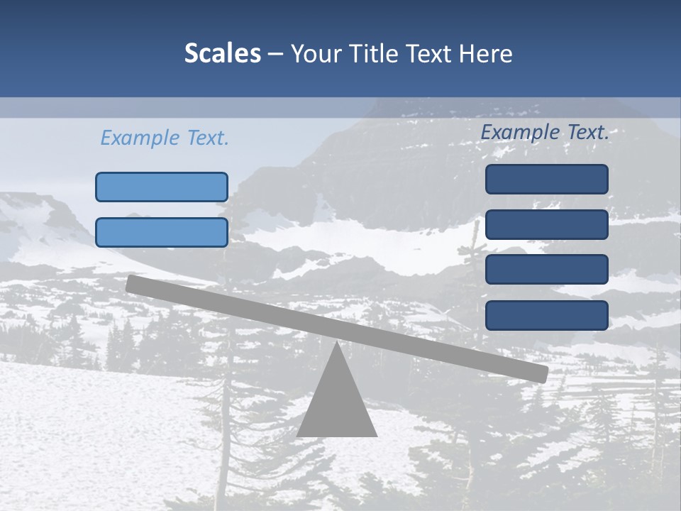 A Snow Covered Mountain With Trees In The Foreground PowerPoint Template