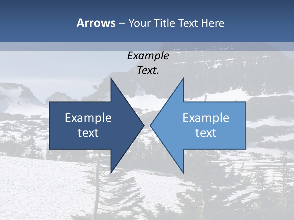 A Snow Covered Mountain With Trees In The Foreground PowerPoint Template