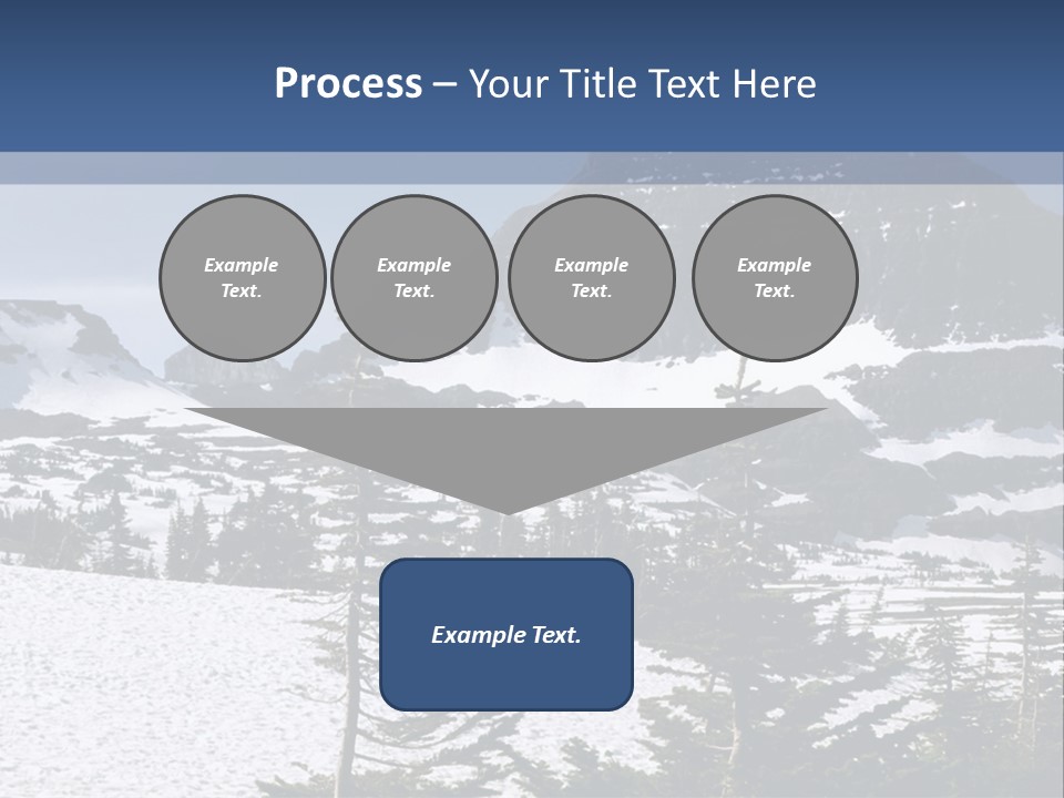 A Snow Covered Mountain With Trees In The Foreground PowerPoint Template