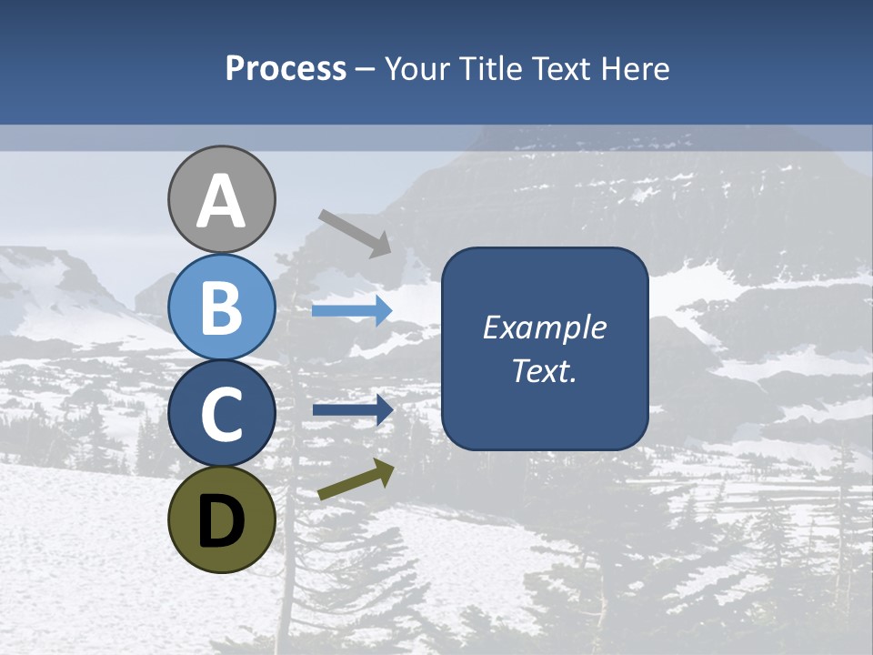 A Snow Covered Mountain With Trees In The Foreground PowerPoint Template