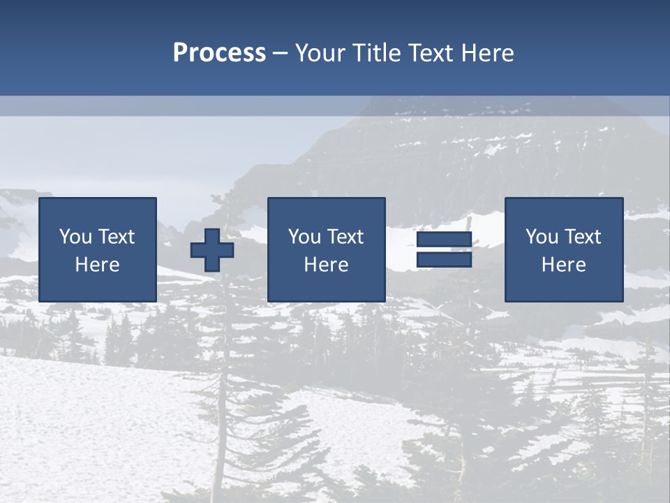 A Snow Covered Mountain With Trees In The Foreground PowerPoint Template