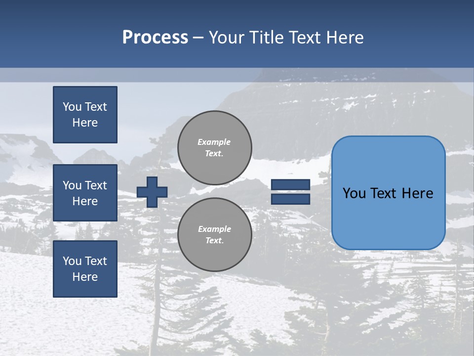 A Snow Covered Mountain With Trees In The Foreground PowerPoint Template