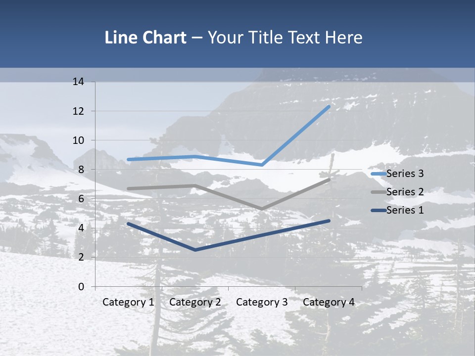A Snow Covered Mountain With Trees In The Foreground PowerPoint Template