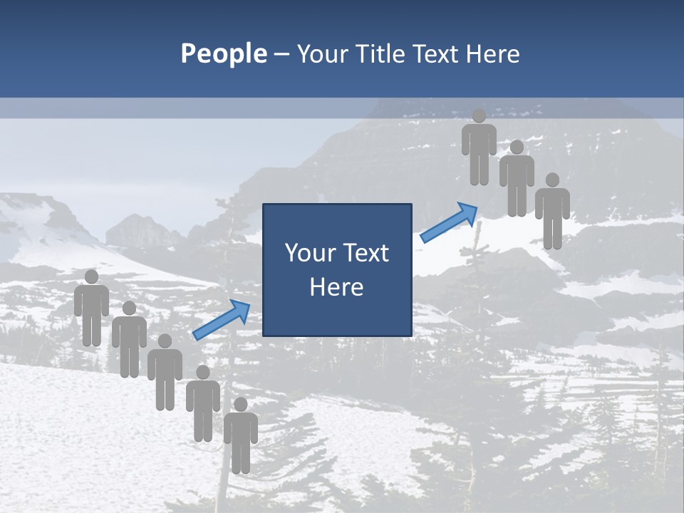 A Snow Covered Mountain With Trees In The Foreground PowerPoint Template