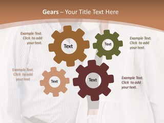 A Man And A Woman Standing Next To Each Other PowerPoint Template