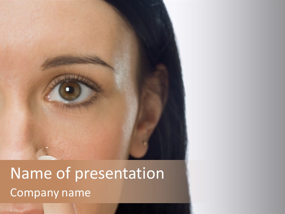 A Beautiful Woman With A Nose Ring On Her Nose PowerPoint Template