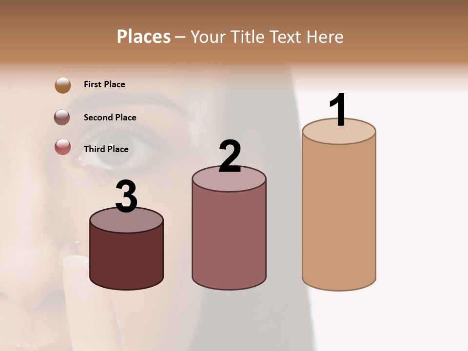 A Beautiful Woman With A Nose Ring On Her Nose PowerPoint Template