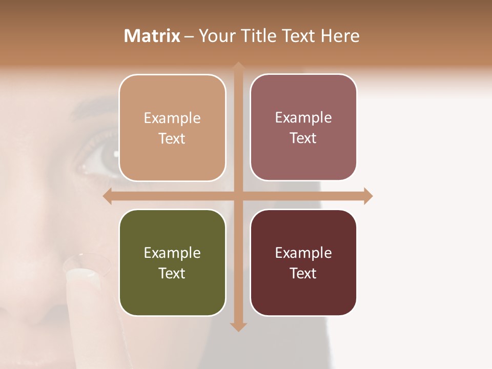 A Beautiful Woman With A Nose Ring On Her Nose PowerPoint Template