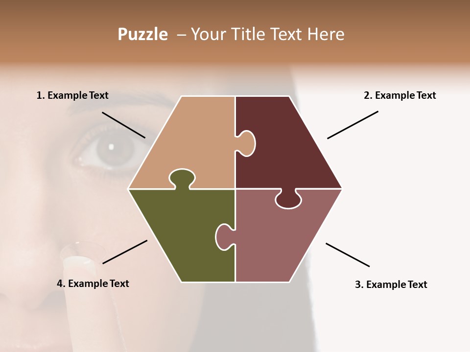 A Beautiful Woman With A Nose Ring On Her Nose PowerPoint Template