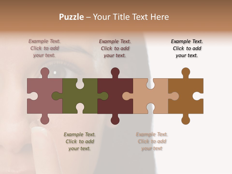 A Beautiful Woman With A Nose Ring On Her Nose PowerPoint Template