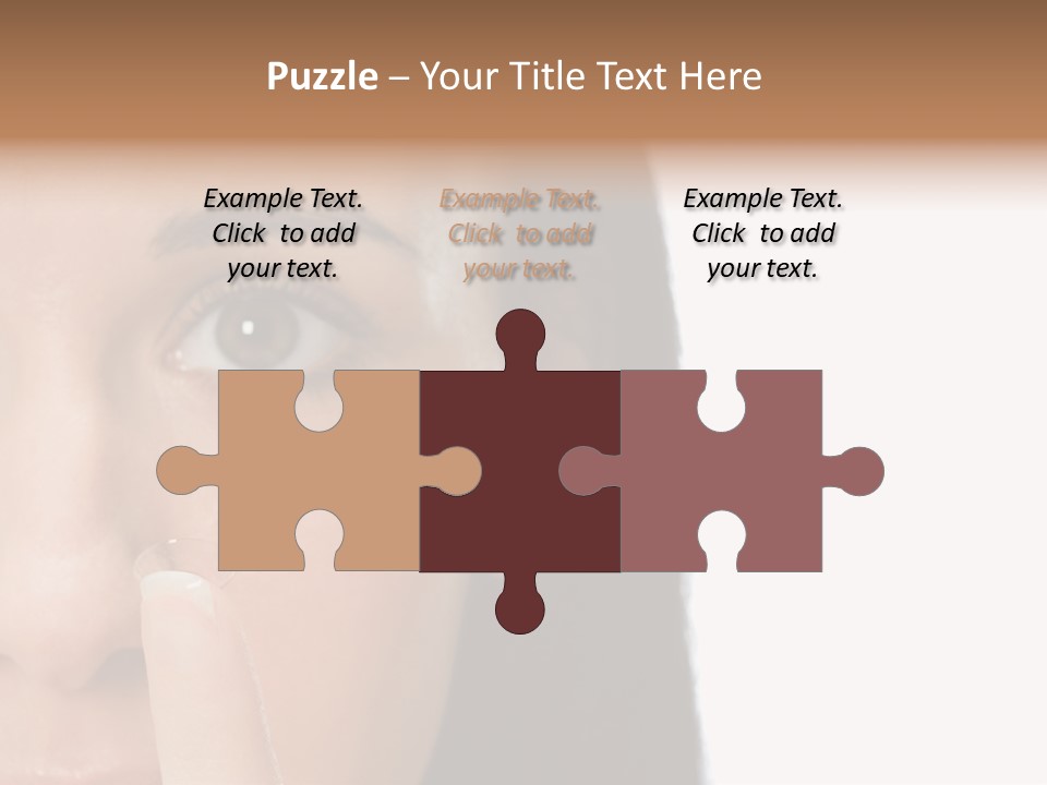 A Beautiful Woman With A Nose Ring On Her Nose PowerPoint Template