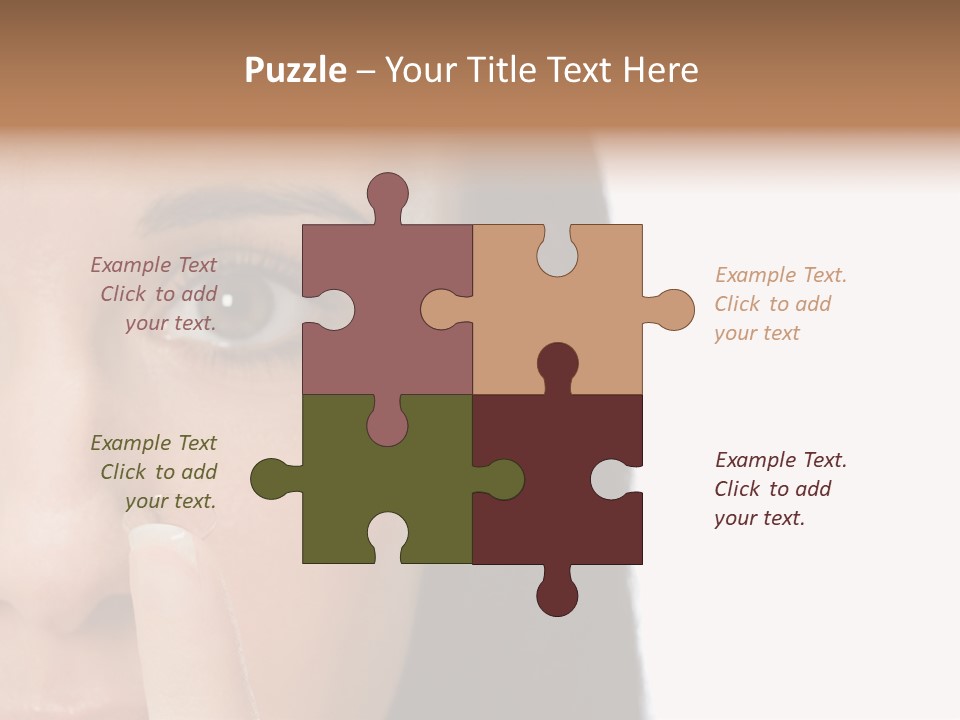 A Beautiful Woman With A Nose Ring On Her Nose PowerPoint Template