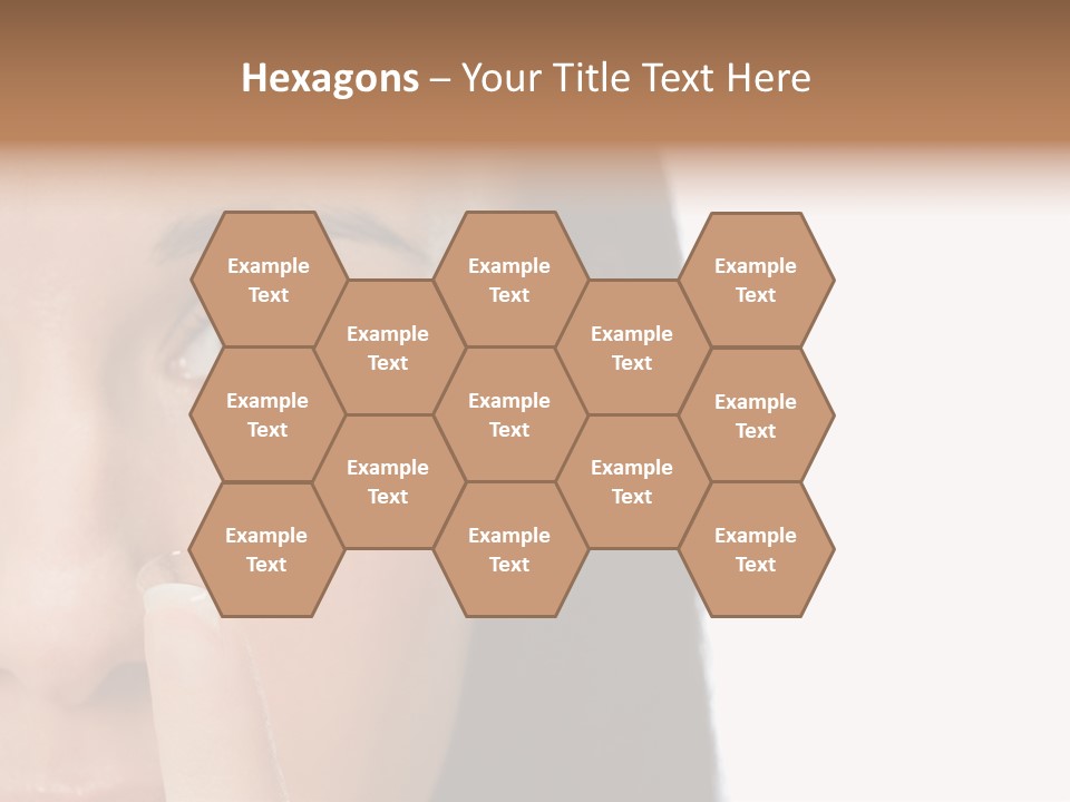 A Beautiful Woman With A Nose Ring On Her Nose PowerPoint Template