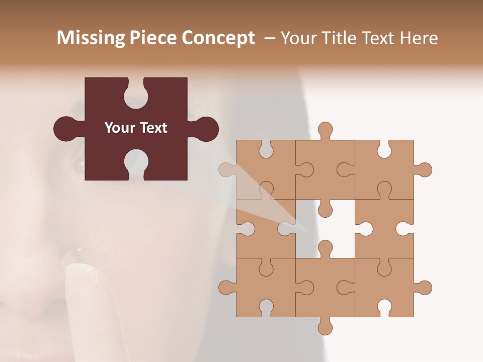 A Beautiful Woman With A Nose Ring On Her Nose PowerPoint Template