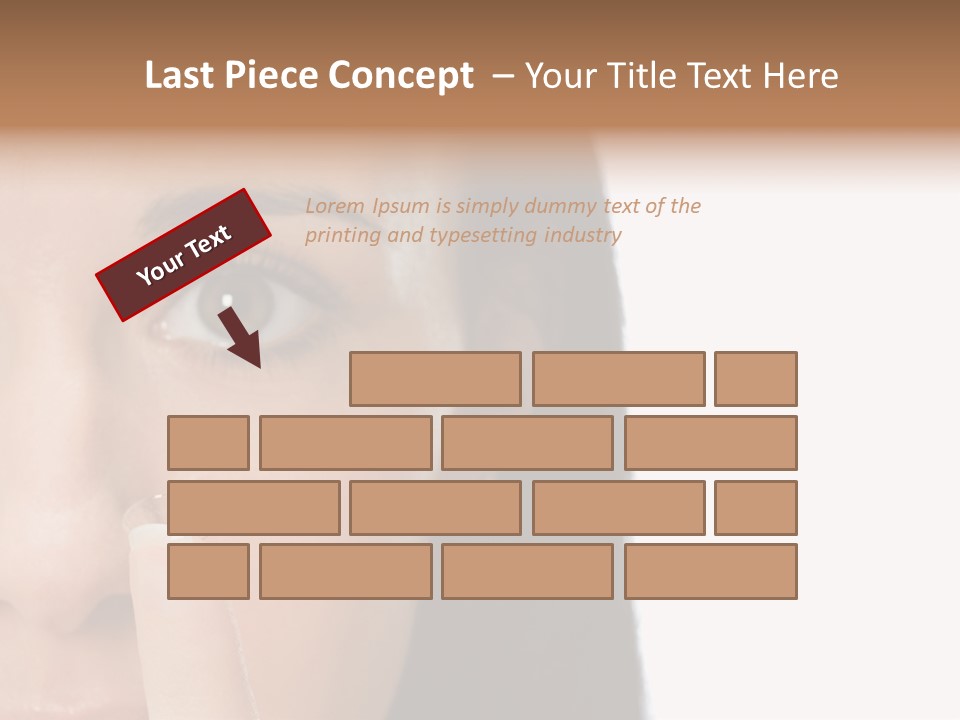 A Beautiful Woman With A Nose Ring On Her Nose PowerPoint Template