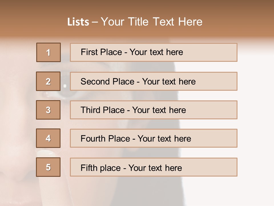 A Beautiful Woman With A Nose Ring On Her Nose PowerPoint Template