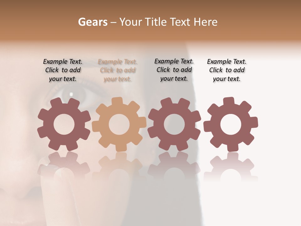 A Beautiful Woman With A Nose Ring On Her Nose PowerPoint Template