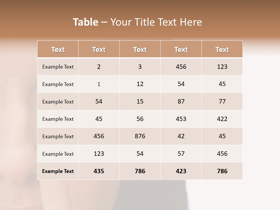 A Beautiful Woman With A Nose Ring On Her Nose PowerPoint Template