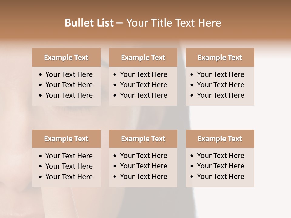 A Beautiful Woman With A Nose Ring On Her Nose PowerPoint Template