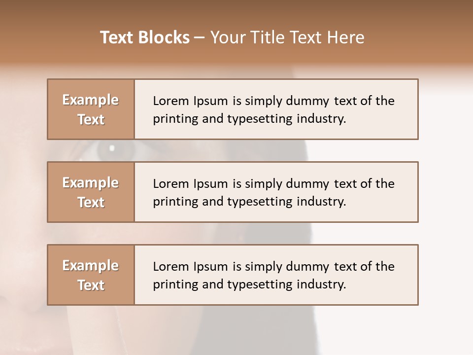 A Beautiful Woman With A Nose Ring On Her Nose PowerPoint Template