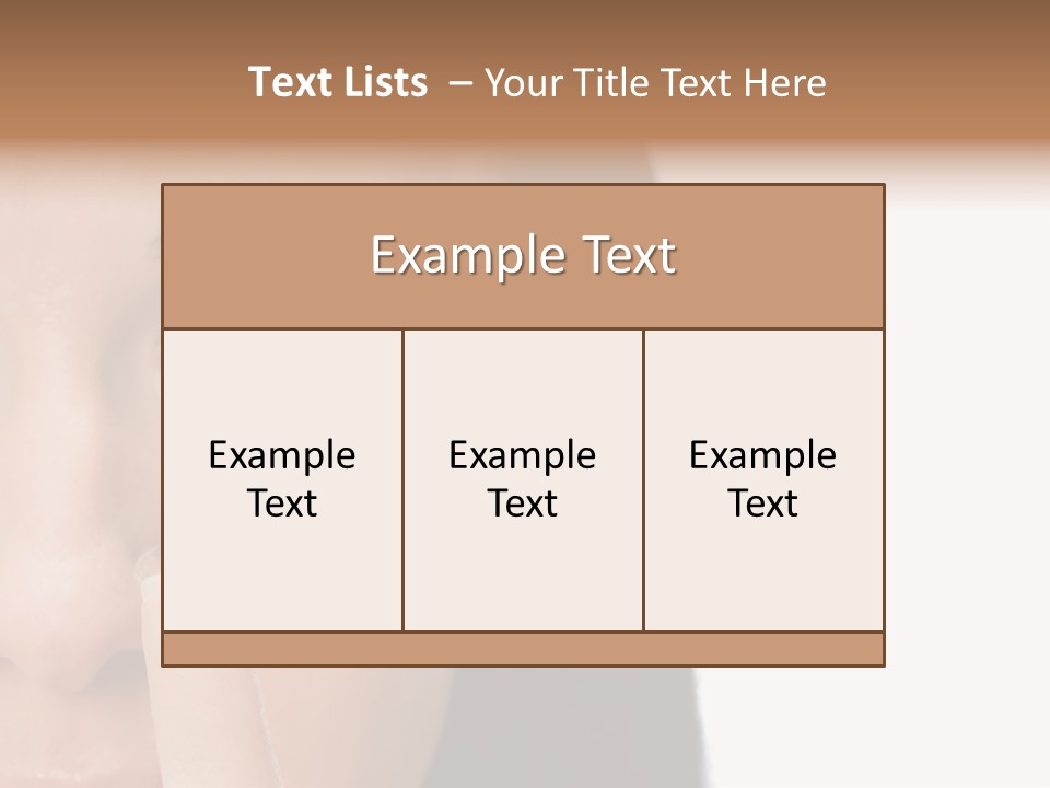 A Beautiful Woman With A Nose Ring On Her Nose PowerPoint Template