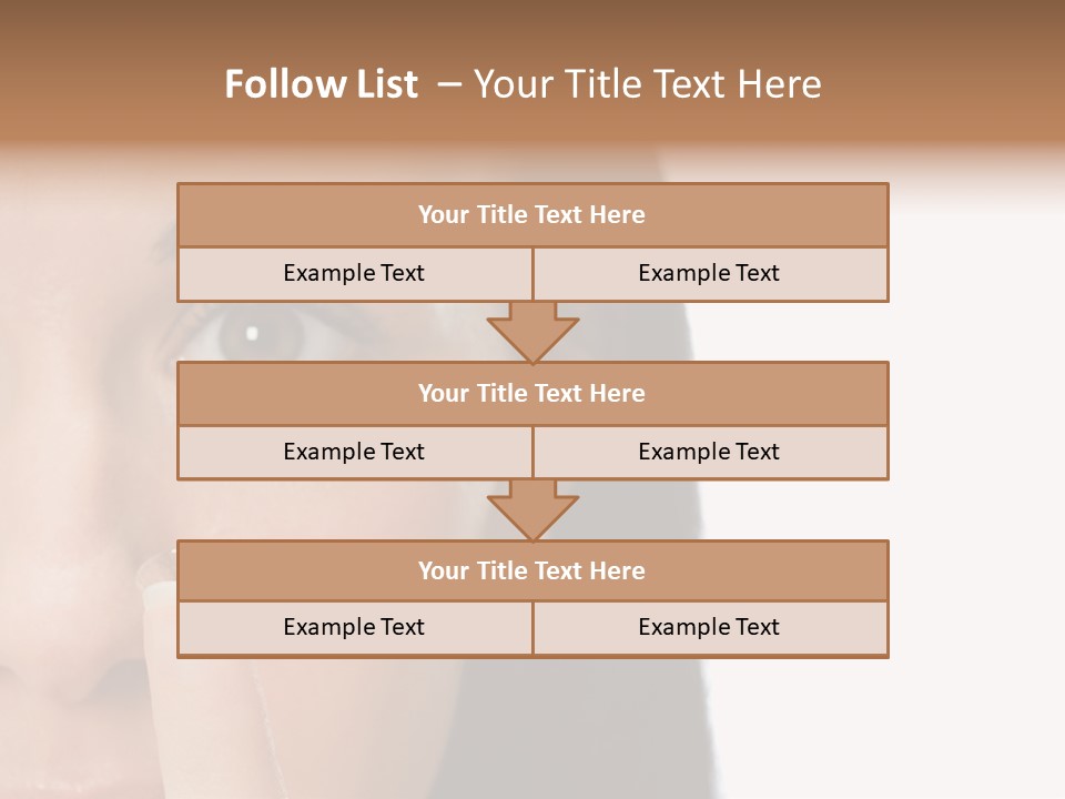 A Beautiful Woman With A Nose Ring On Her Nose PowerPoint Template