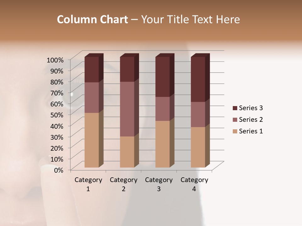 A Beautiful Woman With A Nose Ring On Her Nose PowerPoint Template